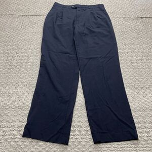 Michel Rene Dress Pants Mens 34 Navy Blue Wool Slacks Trousers Straight 33x30.5